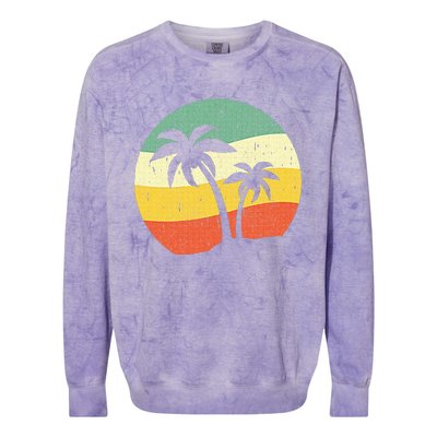 Palm Tree Summer Sunshine Summer Vacation Colorblast Crewneck Sweatshirt