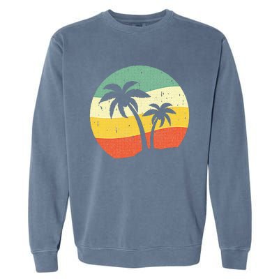 Palm Tree Summer Sunshine Summer Vacation Garment-Dyed Sweatshirt