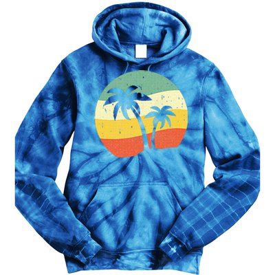 Palm Tree Summer Sunshine Summer Vacation Tie Dye Hoodie