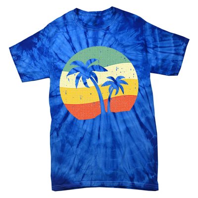 Palm Tree Summer Sunshine Summer Vacation Tie-Dye T-Shirt