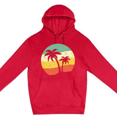 Palm Tree Summer Sunshine Summer Vacation Premium Pullover Hoodie