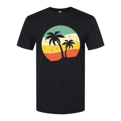 Palm Tree Summer Sunshine Summer Vacation Softstyle CVC T-Shirt