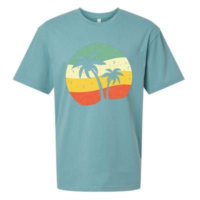 Palm Tree Summer Sunshine Summer Vacation Sueded Cloud Jersey T-Shirt