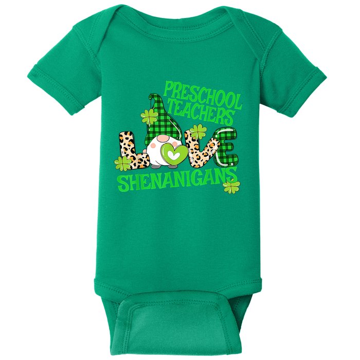 Preschool Teacher St Patricks Day PreK Shenanigans LOVE Baby Bodysuit