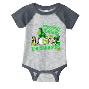 Preschool Teacher St Patricks Day PreK Shenanigans LOVE Infant Baby Jersey Bodysuit