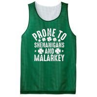 Prone To Shenanigans And Malarkey St Patricks Day Mesh Reversible Basketball Jersey Tank