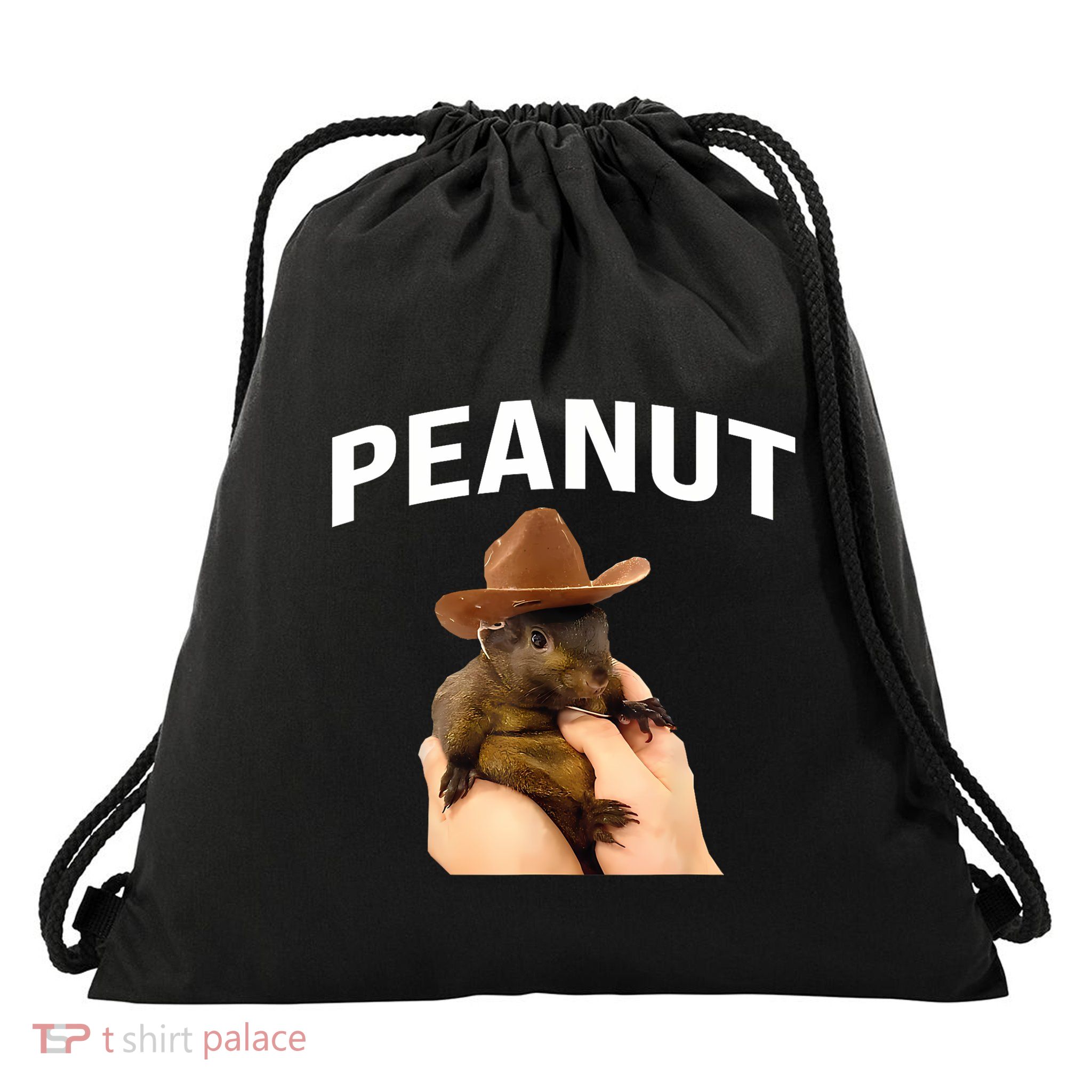 Peanut The Squirrel Drawstring Bag