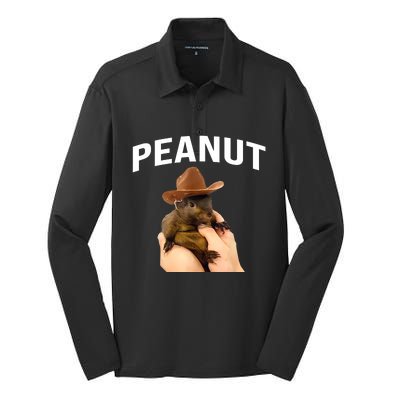 Peanut The Squirrel Silk Touch Performance Long Sleeve Polo