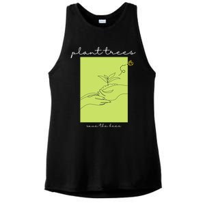 Plant Trees Save The Bees: Environt/nature Conservation Gift Ladies PosiCharge Tri-Blend Wicking Tank