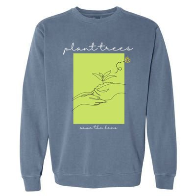 Plant Trees Save The Bees: Environt/nature Conservation Gift Garment-Dyed Sweatshirt