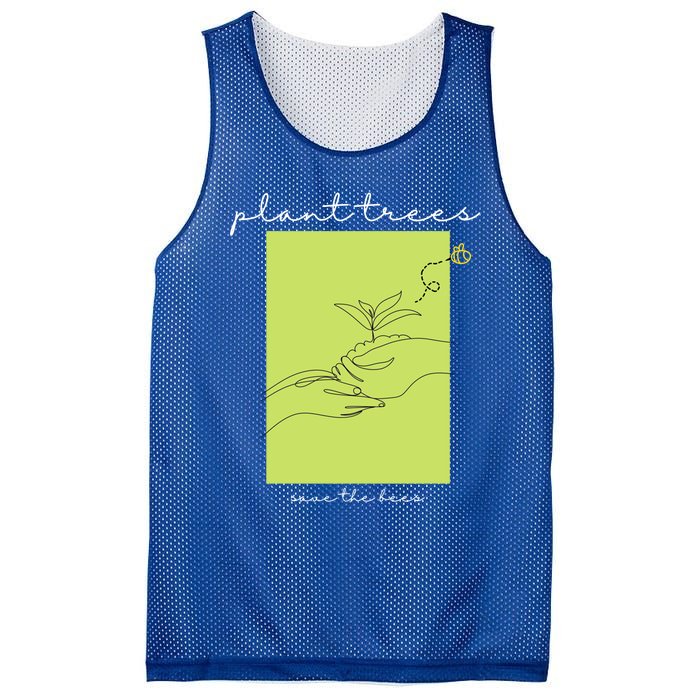 Plant Trees Save The Bees: Environt/nature Conservation Gift Mesh Reversible Basketball Jersey Tank