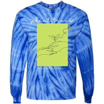 Plant Trees Save The Bees: Environt/nature Conservation Gift Tie-Dye Long Sleeve Shirt