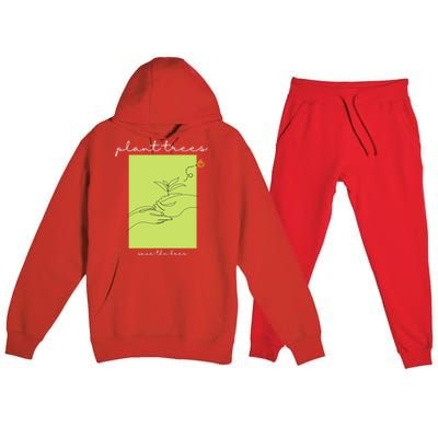 Plant Trees Save The Bees: Environt/nature Conservation Gift Premium Hooded Sweatsuit Set