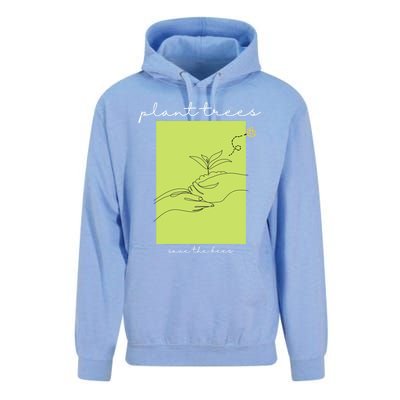 Plant Trees Save The Bees: Environt/nature Conservation Gift Unisex Surf Hoodie