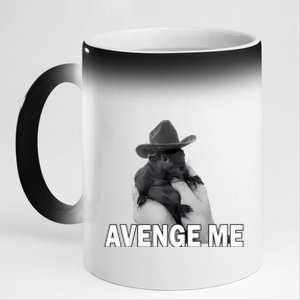 Peanut The Squirrel Avenge Me 11oz Black Color Changing Mug