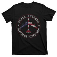 Peace Through Superior Firepower B 52 Stratofortress Design T-Shirt