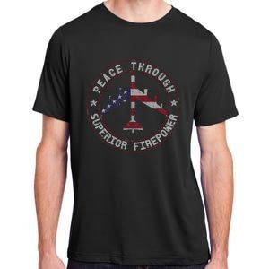 Peace Through Superior Firepower B 52 Stratofortress Design Adult ChromaSoft Performance T-Shirt