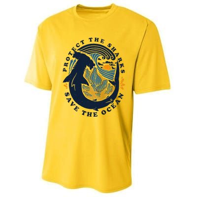 Protect The Shark Save The Ocean Save Ocean Performance Sprint T-Shirt