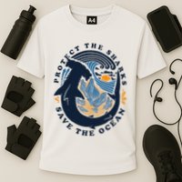 Protect The Shark Save The Ocean Save Ocean Cooling Performance Crew T-Shirt