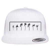 Palm Trees Simple Sophisticated Vacation Flat Bill Trucker Hat