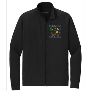 Plant These Save Bees Wildflower Earth Day Support Bee Lover Stretch Full-Zip Cadet Jacket