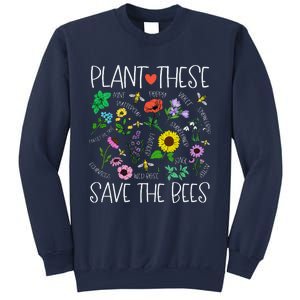 Plant These Save Bees Wildflower Earth Day Support Bee Lover Sweatshirt