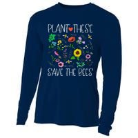 Plant These Save Bees Wildflower Earth Day Support Bee Lover Cooling Performance Long Sleeve Crew