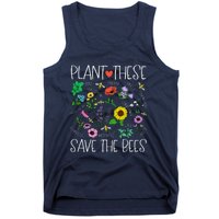 Plant These Save Bees Wildflower Earth Day Support Bee Lover Tank Top