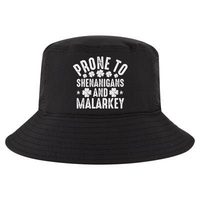 Prone To Shenanigans And Malarkey St Patricks Day Cool Comfort Performance Bucket Hat