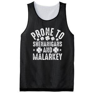 Prone To Shenanigans And Malarkey St Patricks Day Mesh Reversible Basketball Jersey Tank