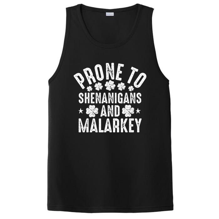 Prone To Shenanigans And Malarkey St Patricks Day PosiCharge Competitor Tank