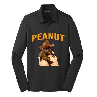 Peanut The Squirrel Silk Touch Performance Long Sleeve Polo