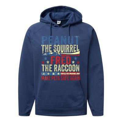 Peanut The Squirrel & Fred The Raccoon Make Pets Safe Again Performance Fleece Hoodie