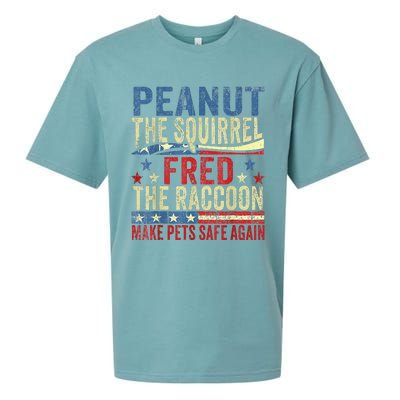 Peanut The Squirrel & Fred The Raccoon Make Pets Safe Again Sueded Cloud Jersey T-Shirt