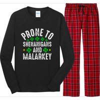 Prone To Shenanigans And Malarkey St Patricks Day Long Sleeve Pajama Set