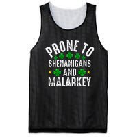 Prone To Shenanigans And Malarkey St Patricks Day Mesh Reversible Basketball Jersey Tank