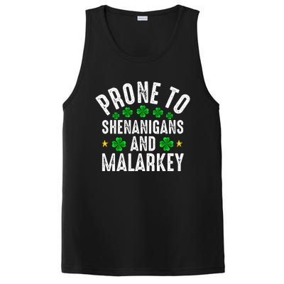 Prone To Shenanigans And Malarkey St Patricks Day PosiCharge Competitor Tank