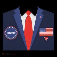 President Trump Suit Halloween Lazy Costume Flag 16 in Basic Backpack