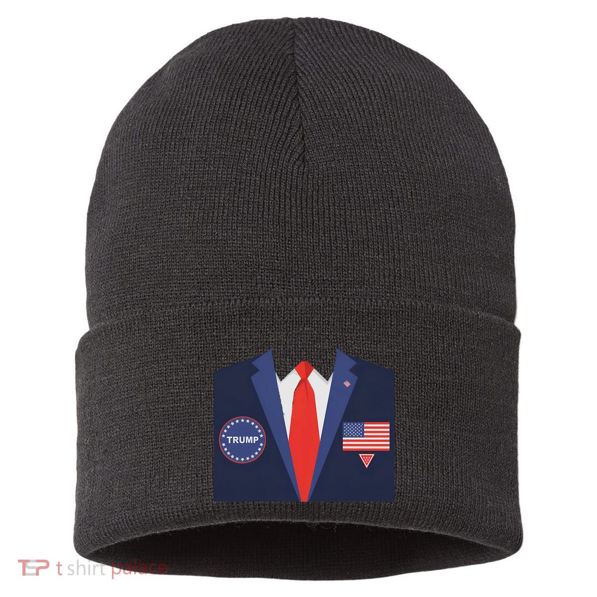 President Trump Suit Halloween Lazy Costume Flag Sustainable Knit Beanie