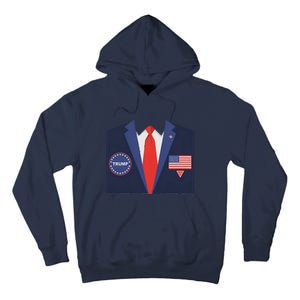 President Trump Suit Halloween Lazy Costume Flag Tall Hoodie