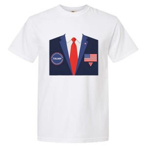 President Trump Suit Halloween Lazy Costume Flag Garment-Dyed Heavyweight T-Shirt