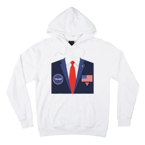 President Trump Suit Halloween Lazy Costume Flag Hoodie