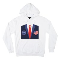 President Trump Suit Halloween Lazy Costume Flag Hoodie