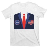 President Trump Suit Halloween Lazy Costume Flag T-Shirt