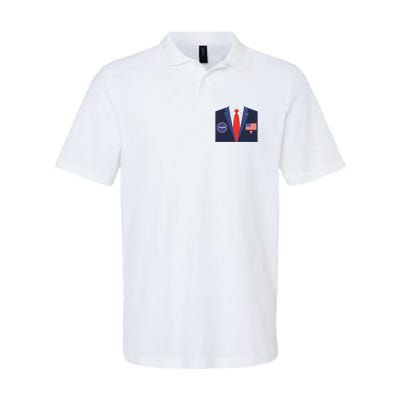 President Trump Suit Halloween Lazy Costume Flag Polo