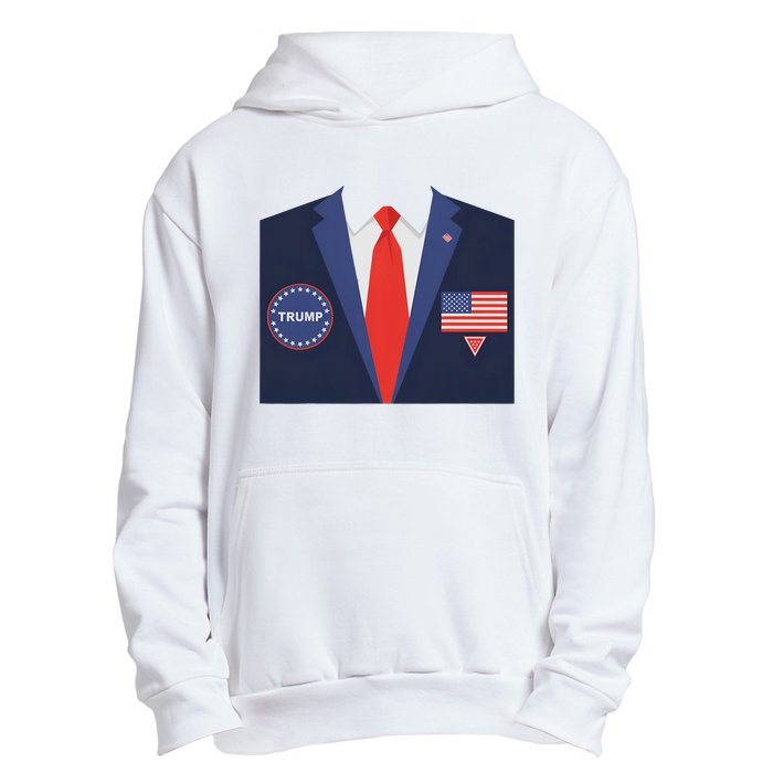 President Trump Suit Halloween Lazy Costume Flag Urban Pullover Hoodie