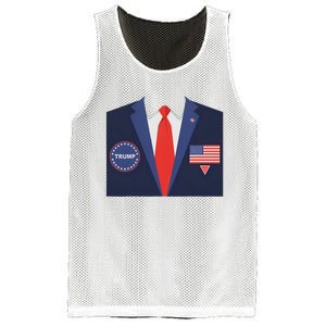 President Trump Suit Halloween Lazy Costume Flag Mesh Reversible Basketball Jersey Tank