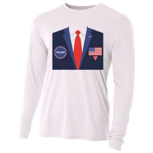 President Trump Suit Halloween Lazy Costume Flag Cooling Performance Long Sleeve Crew