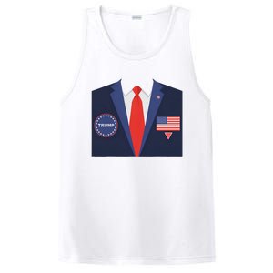 President Trump Suit Halloween Lazy Costume Flag PosiCharge Competitor Tank