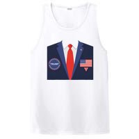 President Trump Suit Halloween Lazy Costume Flag PosiCharge Competitor Tank